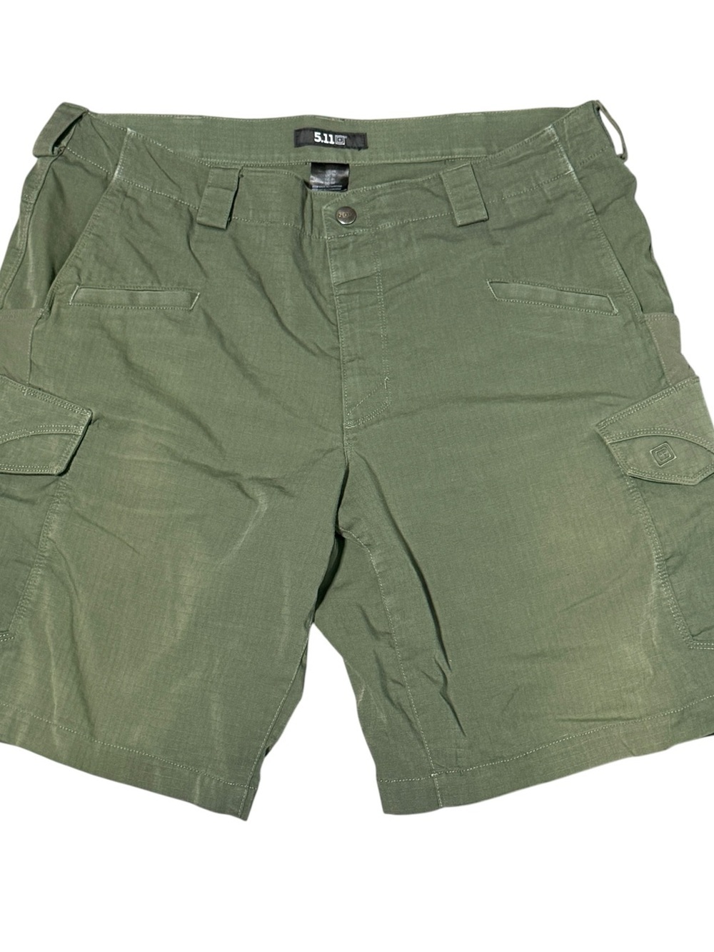 5.11 Tactical Stryke 11" Ripstop Cargo Shorts Size 38 TDU Green Stretch Durable